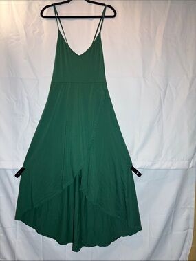 Emerald Green Spaghetti Strap high-low Dress